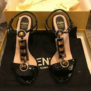 Fendi Sandal 4.5 inch heel Rock Stud
